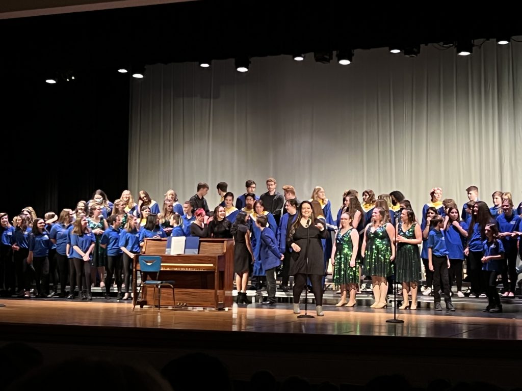 PJHS & PHS Choirs sing together Thursday March 10th.