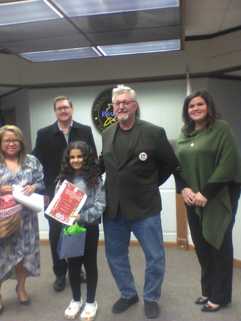 Mayor’s choice coloring contest winner, Leyana Mohammed. Photo by Stephen Nelson.