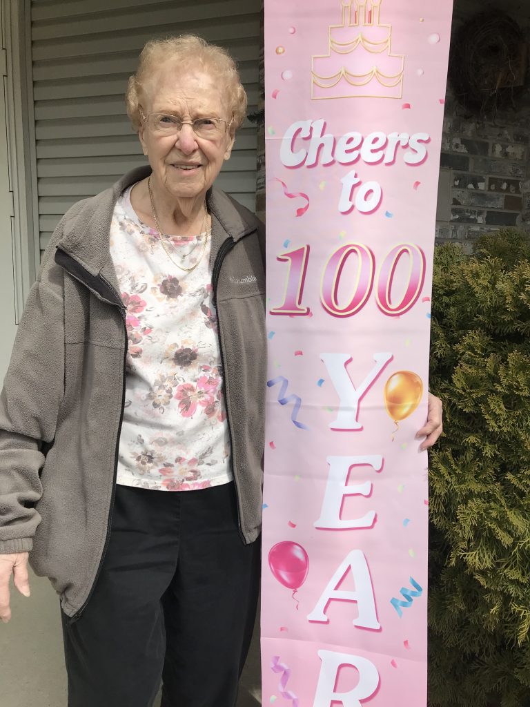 Marjorie will celebrate her 100th birthday on Tuesday, April 5. –Photo submitted.
