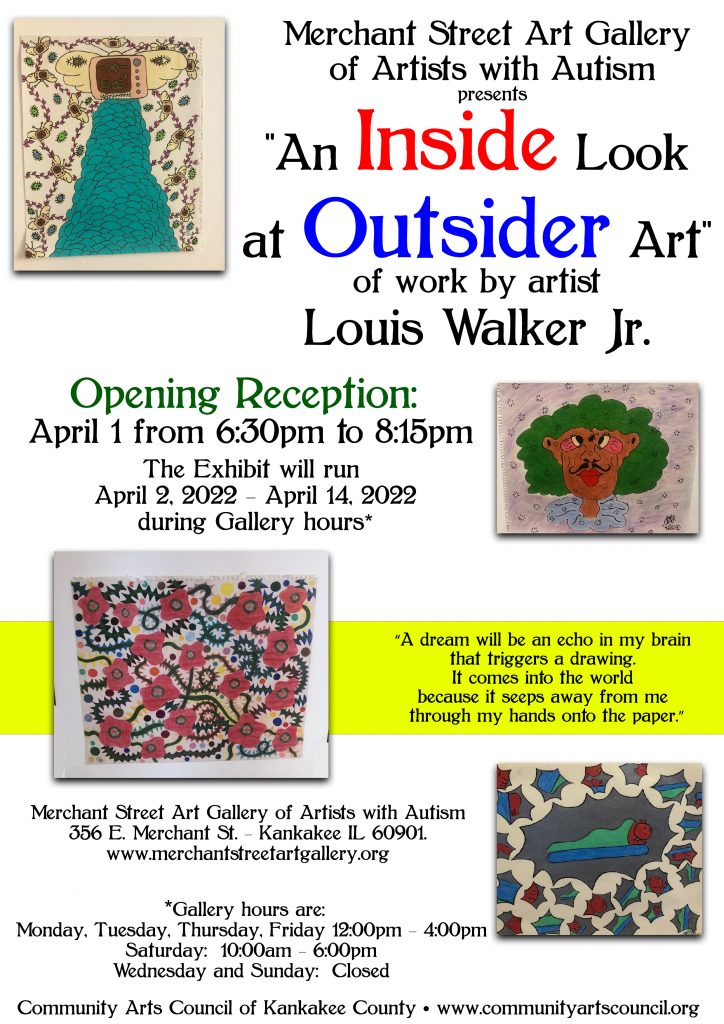 Louis Walker Jr Outsider Art Flier