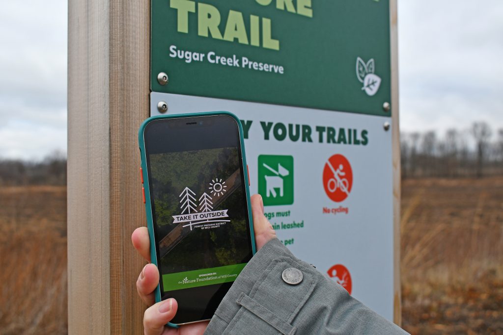 The Forest Preserve District of Will County has launched a yearlong ‘Take It Outside’ campaign designed to get people out in nature. The campaign includes a challenge and participants can earn points by completing weekly missions. –Photo by Forest Preserve staff, Chad Merda.