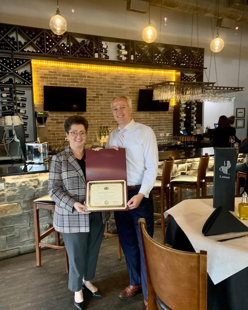 Labas Latte & Vino was recognized as State Rep. Jackie Haas’ business of the month. Photo courtesy Labas Latte & Vino.