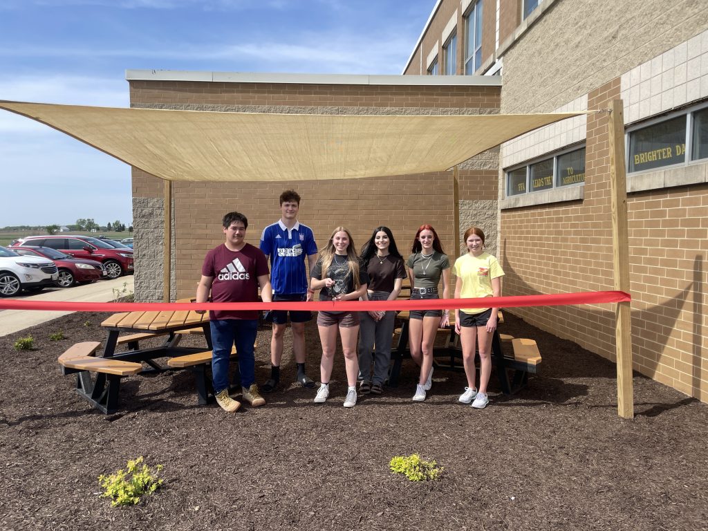 Pictured, at the ribbon cutter are, left to right: Bradley Oliver, Miles Heflin, Olivia Wagner, Yailin Hernandez, Danica Acton, and Paisley Land. –Photo submitted.