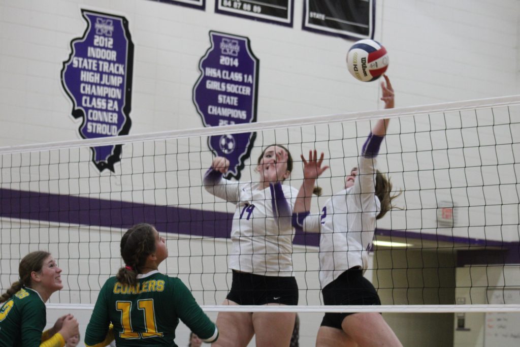 Panthers Brynn Nikonchuk and McKenna Borkenhagen helped the Panthers to a victory. Photo by Jim PIacentini.
