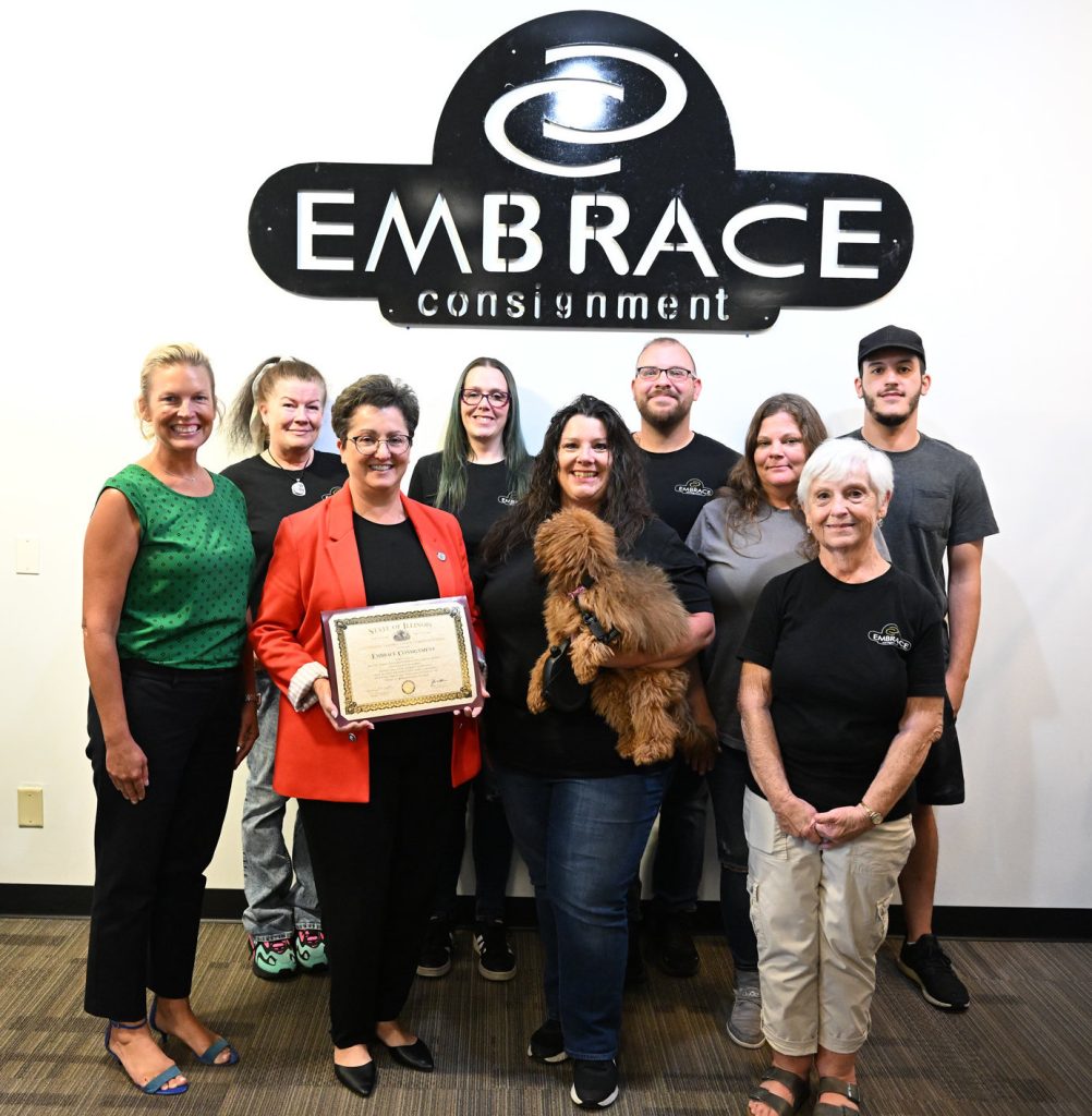 Embrace Consignment in Bradley was recognized by Rep. Haas as October's Business Spotlight. –Photo submitted.