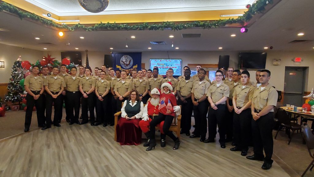 Naval recruits stationed at Great Lakes got a treat on Christmas Day. Photo by Dan Gerber.
