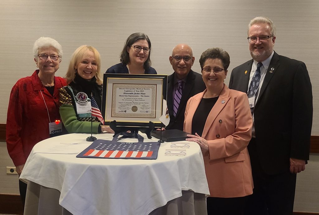 Congratulations, Rep. Haas, on being selected the Osteopathic Medical Society's 2023 Legislator of the Year. –Photo submitted.