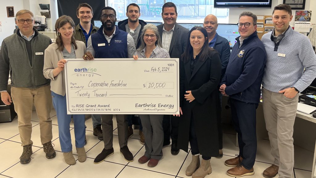 Earthrise Energy recently awarded a $20,000 RISE grant to the Conservation Foundation. –Photo submitted.