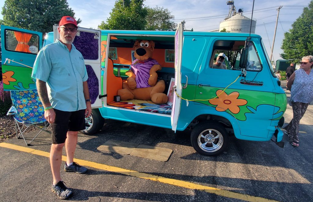 You certainly didn't want to miss the "Miss Judy Mystery Machine," a 1967 Ford Econoline owned by Joe and Judy Gray, from Manteno. –Photo by Dan Gerber.