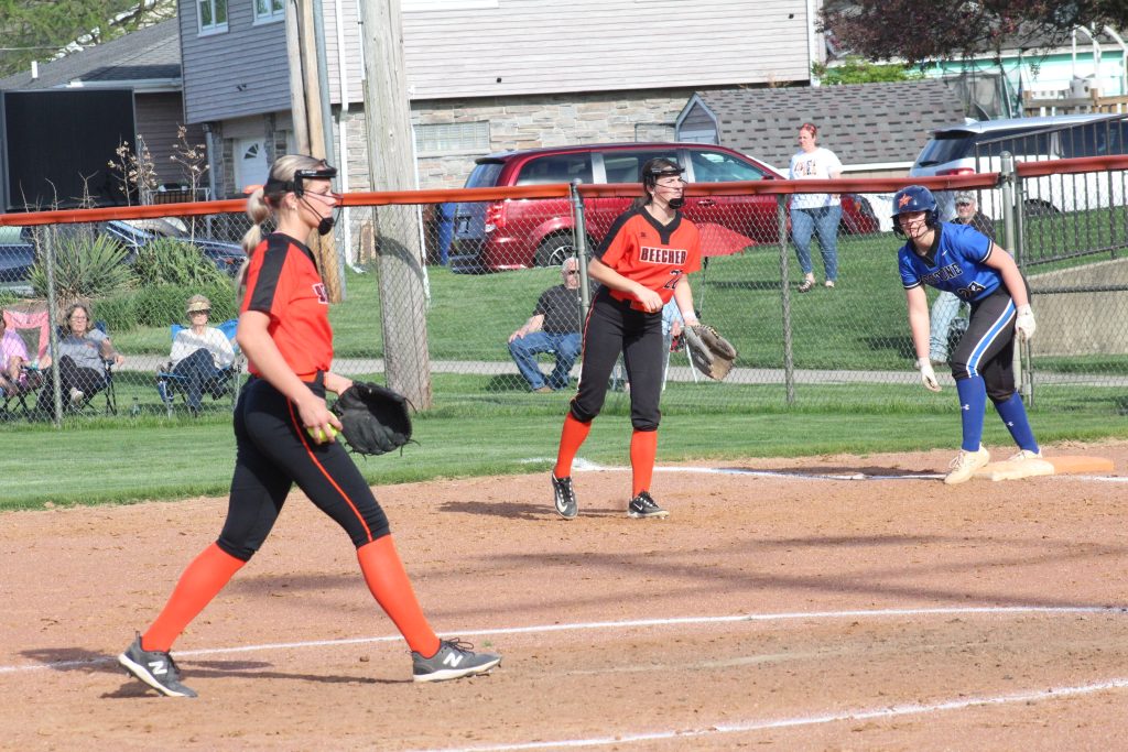 Beecher softball out on top. –Photo by Jim Piacentini.