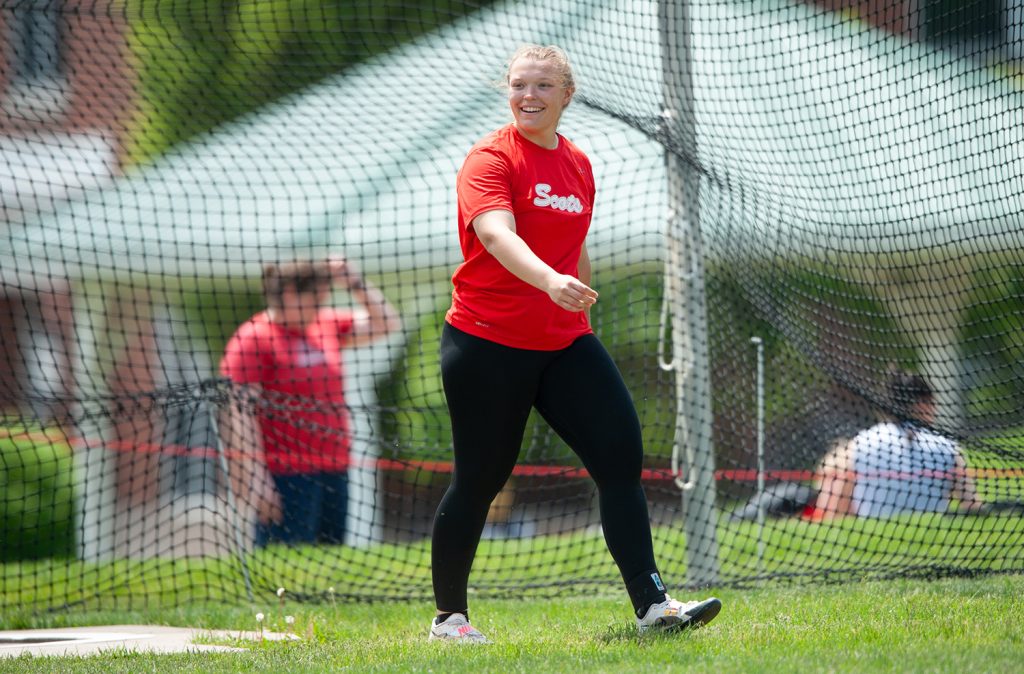 Maddie Boley, from Beecher, is making a name for herself at Monmouth College. – Photo by Kent Kriegshauser.